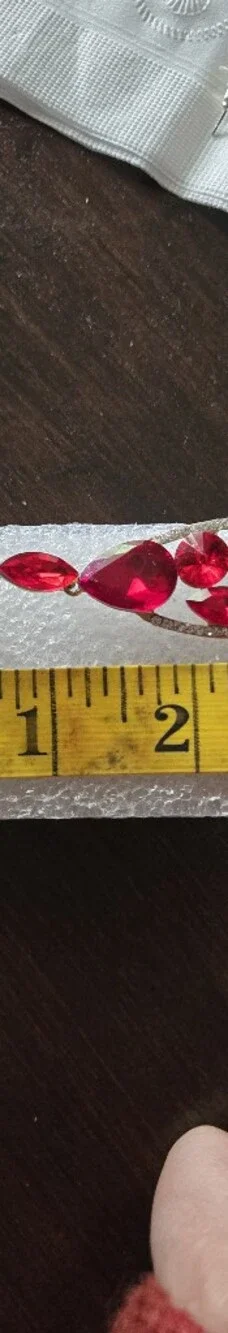 Red Teardrop Crystal Drop Earrings
